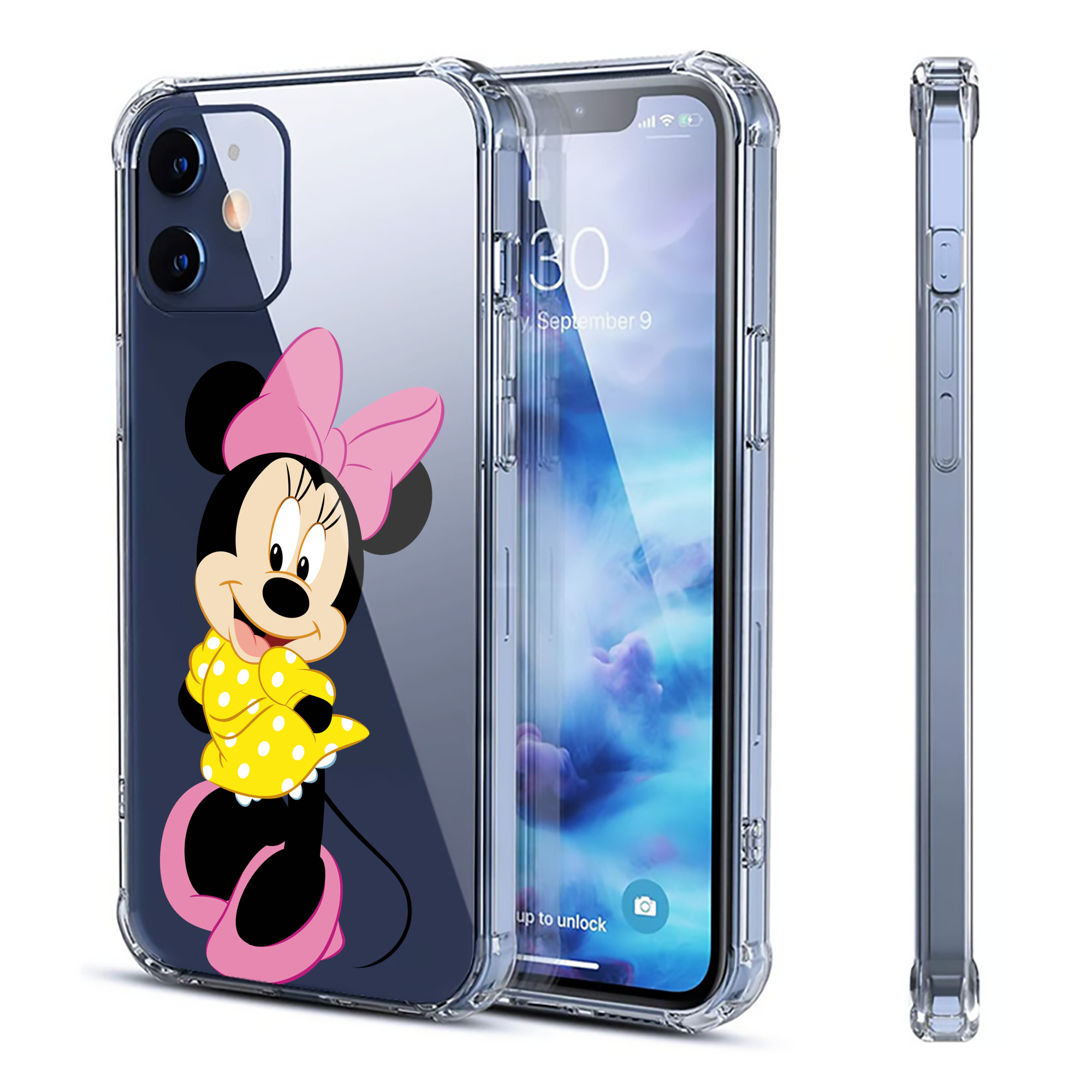 （画像用） ミッキーマウス Mickey Mouse 【iPhone 12シリーズ対応】透明スマホケース（クリアソフトケース）